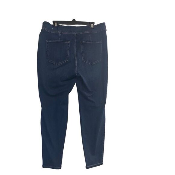 LANE BRYANT Women’s Dark Wash Blue High Rise Jeggings Size 20 Inseam 27.5 - Picture 2 of 9